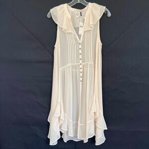 Anthropologie AKemi + Kin women’s ruffle edge chiffon mini dress